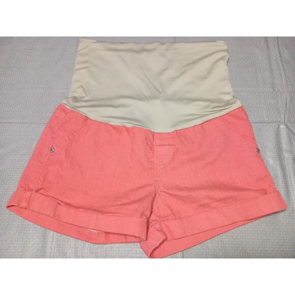CELEBRITY PINK, Orange Maternity Shorts, Size M - Picture 1 of 4